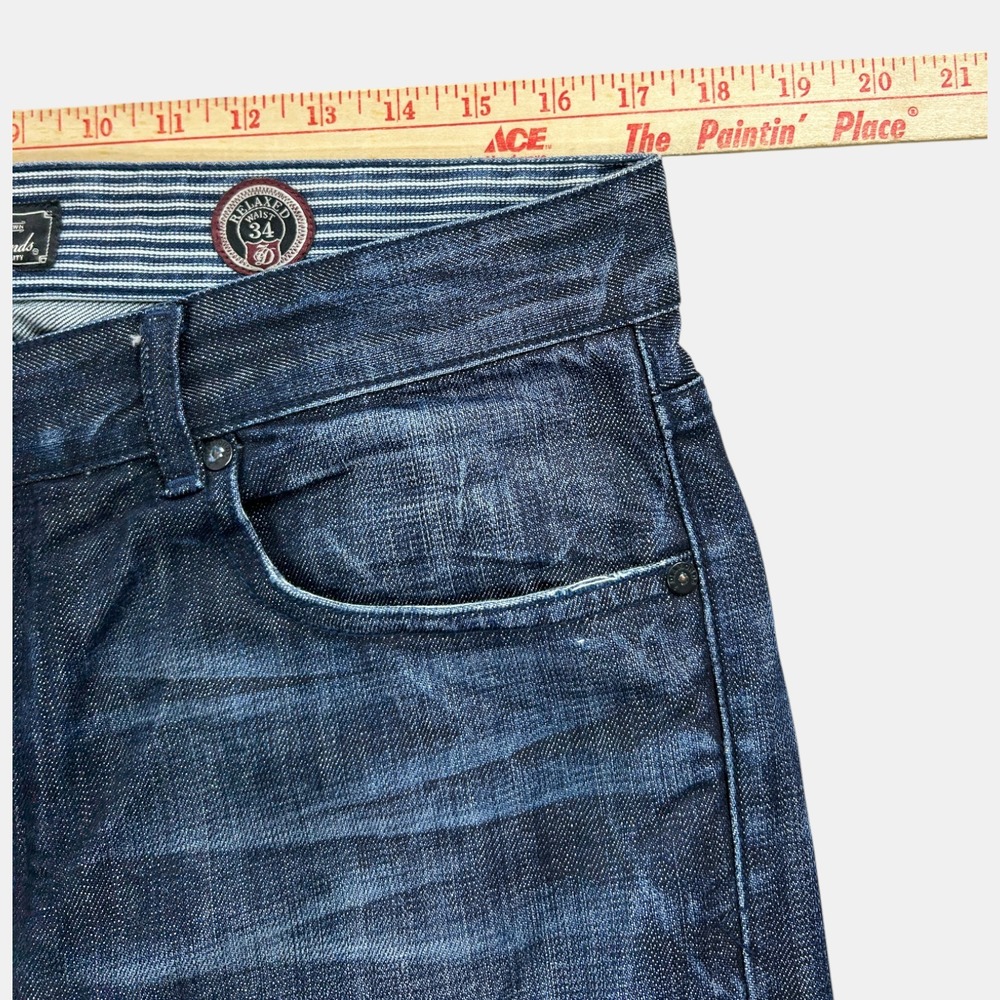 7 Diamonds Romley Jeans Men 34x34 Blue Relaxed Comfort Fit 100% Cotton Denim - Picture 6 of 14